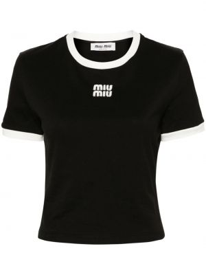 T-krekls Miu Miu melns