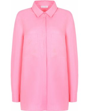 Льняная блузка Le Tricot Perugia, розовая