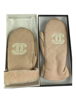 Rękawiczki Chanel Vintage beżowe