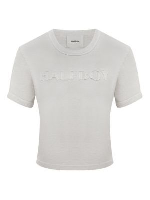 Хлопковая футболка Halfboy серая