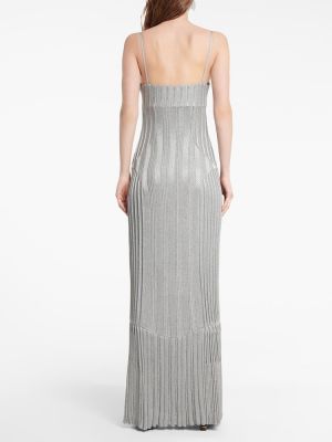 Dlouhé šaty Givenchy stříbrné