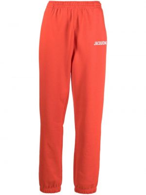 Pantaloni de jogging din bumbac Jacquemus roșu