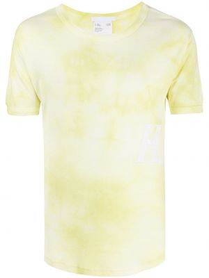 Camiseta con estampado tie dye Helmut Lang amarillo