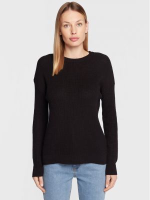Памучен пуловер Cotton On черно