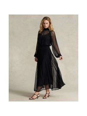 Sukienka w grochy Polo Ralph Lauren czarna