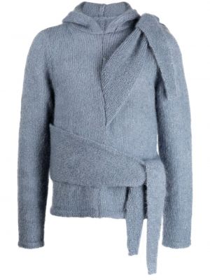Strick hoodie Aaron Esh blau