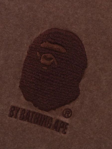 T-shirt mit stickerei aus baumwoll A Bathing Ape® braun