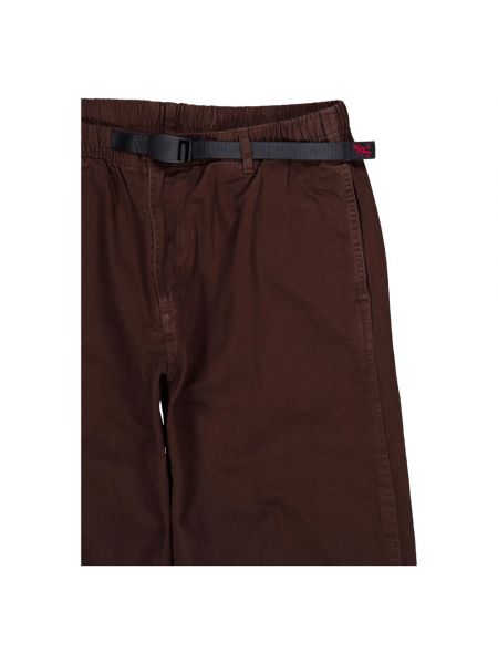 Pantalones rectos de algodón Gramicci marrón