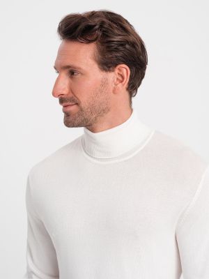 Adīti pieguļošs džemperis ar augstu apkakli viskozes Ombre