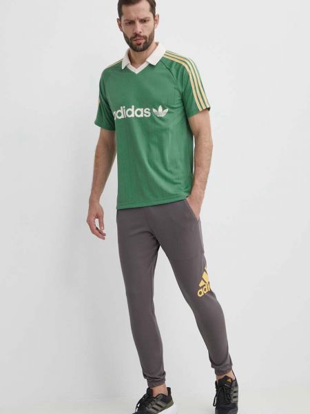 Polo majica s printom Adidas Originals zelena