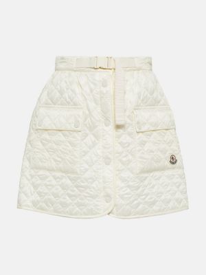 Prošivena mini suknja Moncler bijela