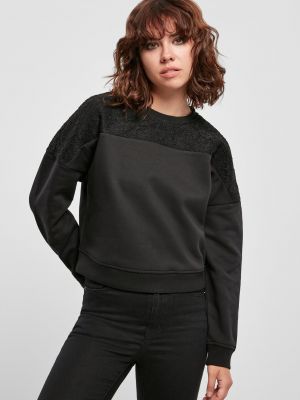 Nėriniuotas džemperis oversize Uc Ladies juoda