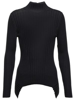 Кашмирен вълнен пуловер Wolford черно