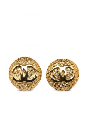 Boucles d'oreilles à boucle Chanel Pre-owned doré
