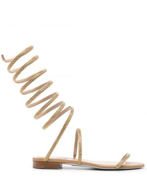 Kožne sandale Rene Caovilla zlatna