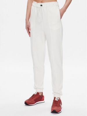 Pantaloni sport Calvin Klein Performance alb