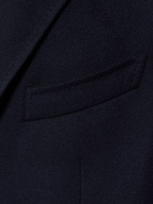 Kašmírový vlněný kabát Brioni modrý