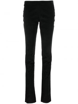 Skinny fit žametne hlače iz rebrastega žameta Gucci Pre-owned črna