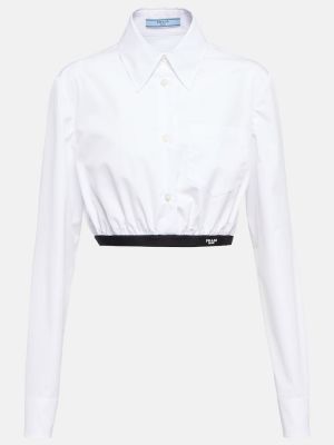 Pamučna košulja Prada bijela