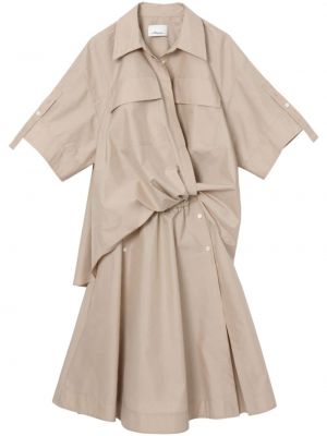 Sukienka mini drapowana 3.1 Phillip Lim khaki