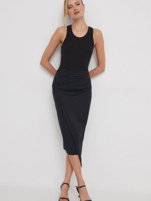 Midi suknja Calvin Klein crna