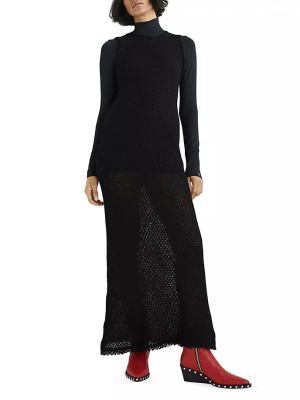 Трикотажное длинное платье Rag & Bone черное