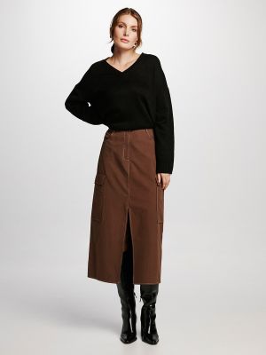 Falda larga Vila marrón