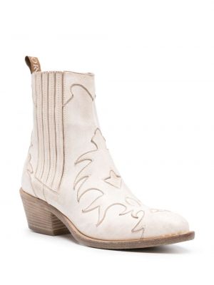 Ankle boots en cuir Sartore blanc