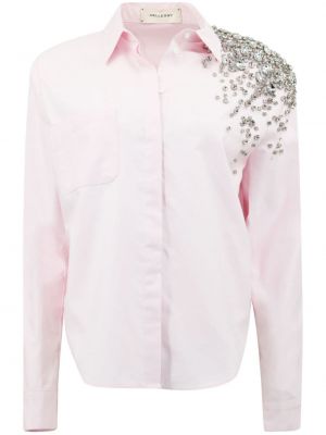Hemd mit kristallen Hellessy pink