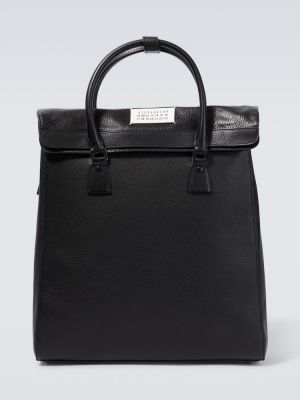 Kožni ruksak Maison Margiela crna