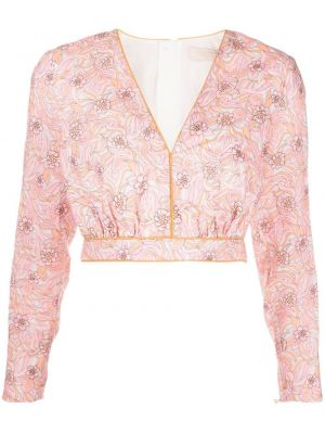 Blommig kort blus Keepsake The Label rosa