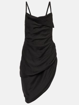 Mini vestido de gasa Jacquemus negro