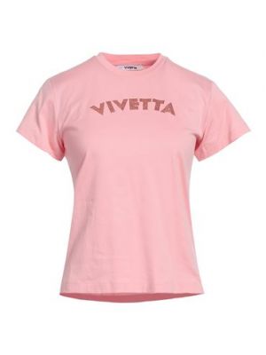 Camiseta de algodón Vivetta rosa