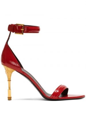 Kožené sandále Balmain červená