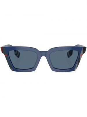 Kockované slnečné okuliare s potlačou Burberry Eyewear modrá