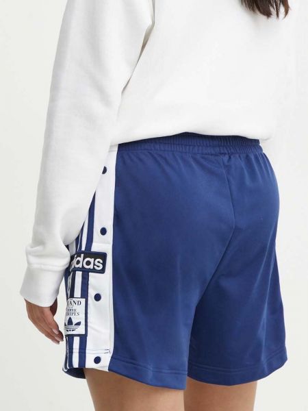 Pantaloni cu talie înaltă Adidas Originals albastru