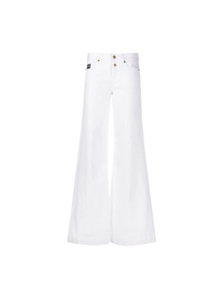 Białe jeansy dzwony Versace Jeans Couture