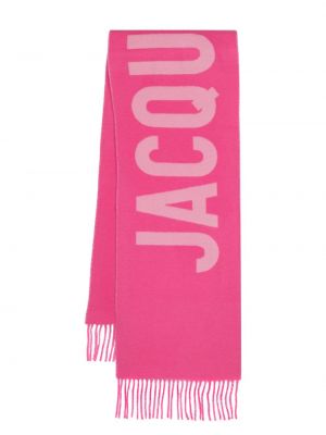 Μάλλινος κασκόλ Jacquemus ροζ
