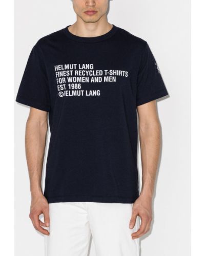 Camiseta con estampado Helmut Lang azul