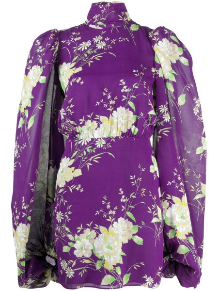 Robe à fleurs The Attico violet