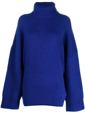 Vlněné dlouhý svetr s dlouhými rukávy The Attico - modrá