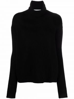 Jersey de cachemir de cuello vuelto de tela jersey Valentino negro