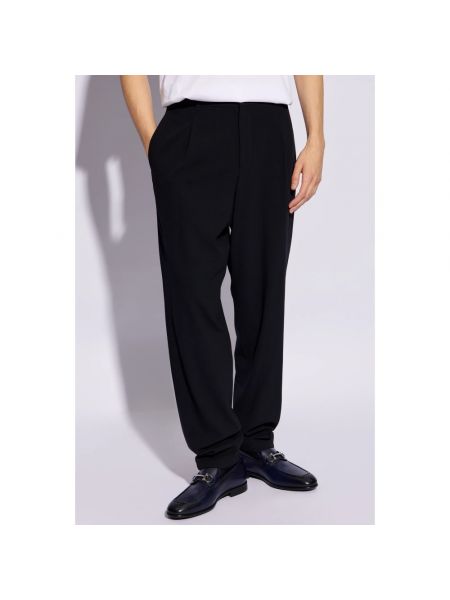 Pantalones de lana Giorgio Armani negro
