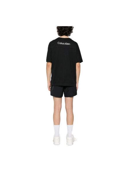 Koszulka z nadrukiem bawełniana Calvin Klein czarna