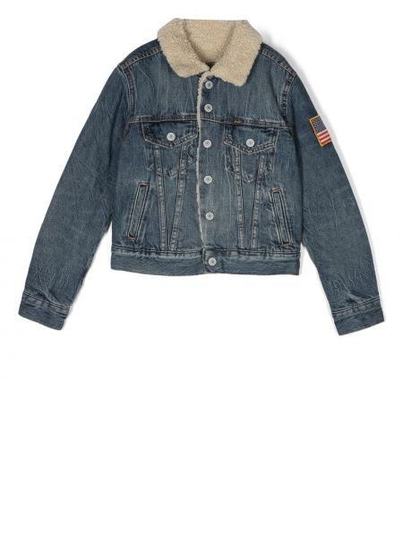 Jeansjacka för tjejer Ralph Lauren Kids blå