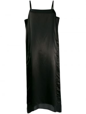 Vestido de noche de seda Jil Sander negro