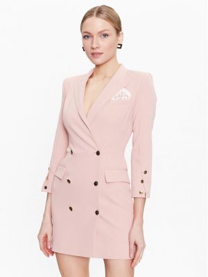 Koktel haljina slim fit Elisabetta Franchi ružičasta
