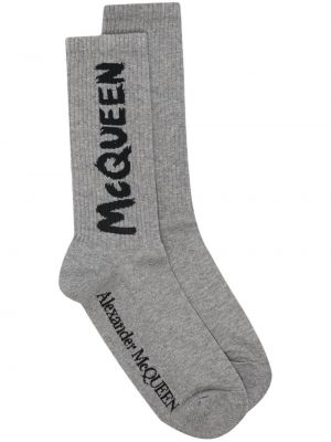 Чорапи с принт Alexander Mcqueen сиво