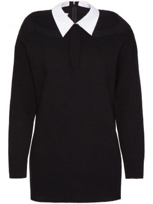 Vlnený sveter Valentino Garavani čierna