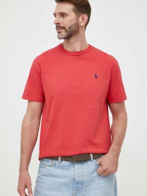 Памучна поло тениска Polo Ralph Lauren червено